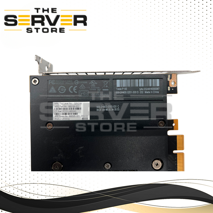 HPE Nvidia Tesla P100 16GB PCIe GPU Accelerator Q0E21A 868199-001 868585-001