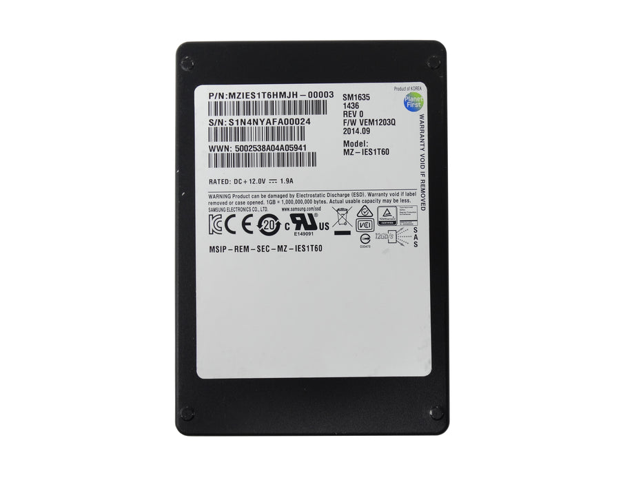 Samsung SM1635 Enterprise 1.6TB SAS 12Gbps 2.5 SSD (MZIES1T6HMJH)