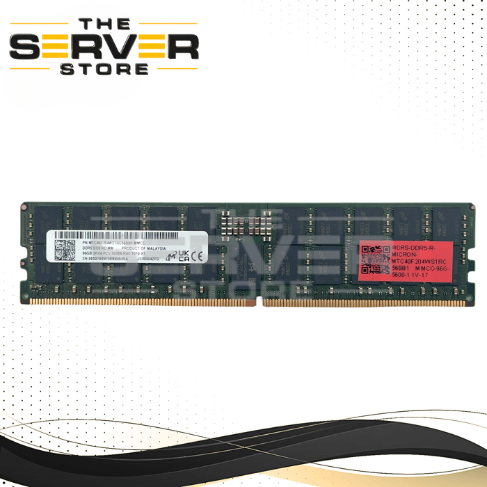 Micron 96GB 2Rx4 DDR5-5600B PC5-44800 ECC Registered Memory MTC40F204WS1RC56BB1
