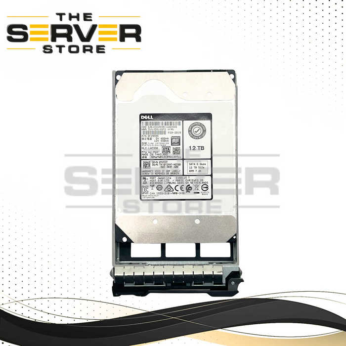 Dell EMC 12TB SATA 6G 7.2K RPM 512e LFF 3.5'' HDD Western Digital (WD) / HGST Ultrastar DC HC520 HUH721212ALE600 0T2YHT T2YHT (Dell PowerEdge LFF G13th Tray Included)