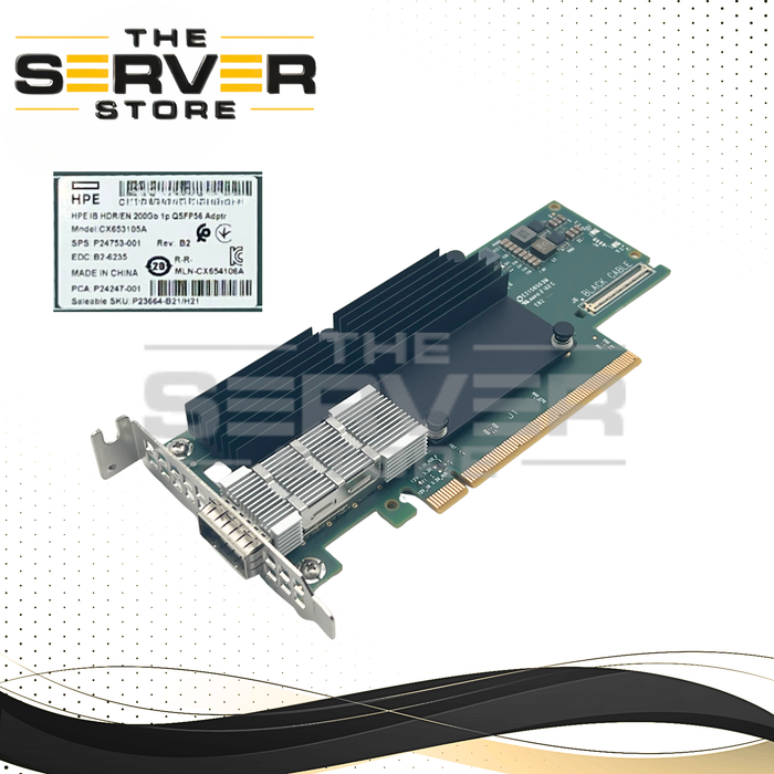 HPE ConnectX-6 InfiniBand HDR/Ethernet 200GB 1P QSFP56 NIC P24753-001 ...