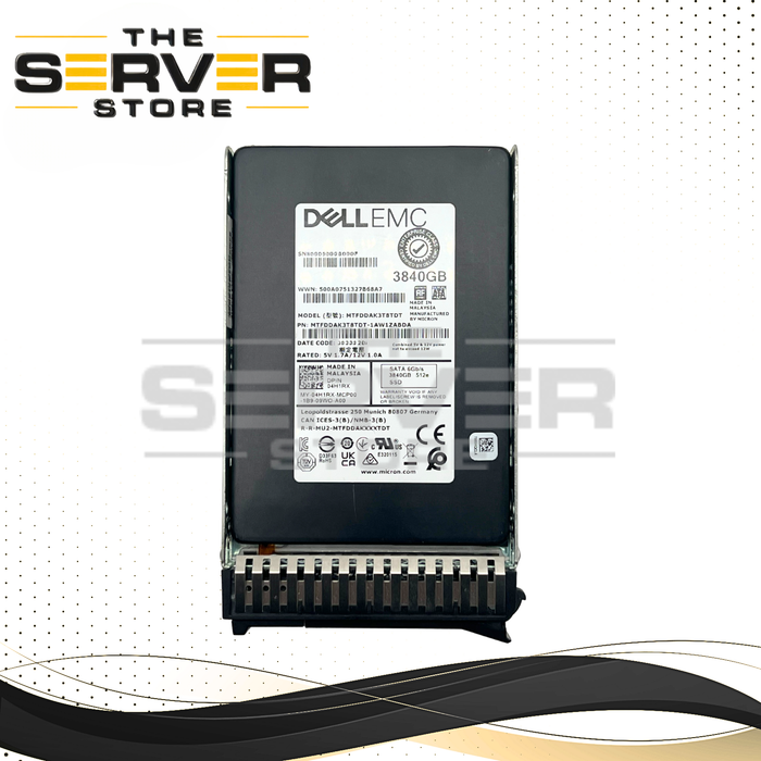 Micron 3.84TB SATA 6G MU SFF 2.5" SED SSD 5300 MAX Series MTFDDAK3T8TDT for Lenovo Server (Lenovo ThinkSystem Servers 2.5" Tray Included)
