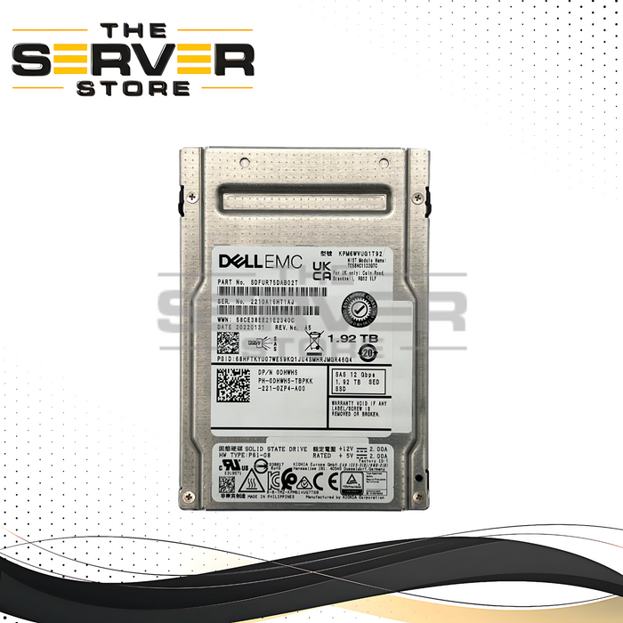 Dell EMC 1.92TB SAS 12Gb/s SED 2.5" SSD Solid State Drive DHWH5 SDFUR75DAB02T KPM6WVUG1T92