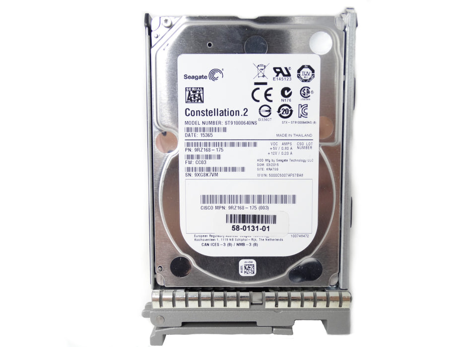Cisco 1TB 7.2K SATA 6Gb/s 2.5'' Hard Drive HDD (9RZ168-175)