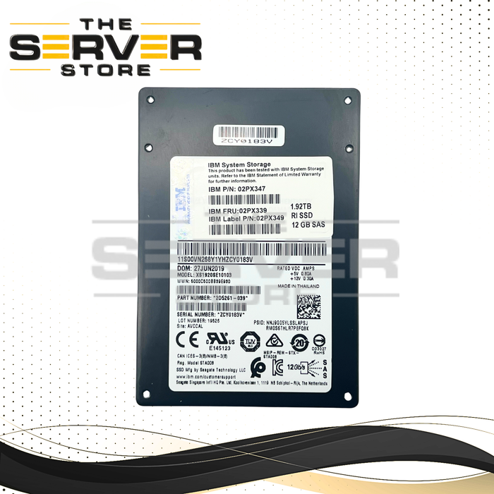 Seagate 1.92TB SAS 12G 2.5" SSD Nytro3330 Series XS1920SE10103