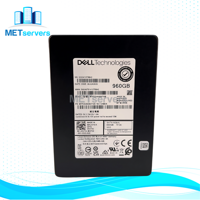 Dell 960GB SATA 6Gbps 2.5" SSD 512e Solid State Drive (5V73V)