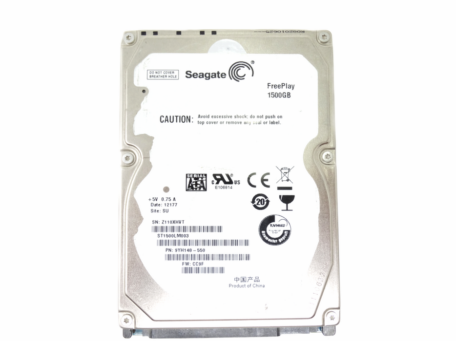 Seagate FreePlay 1.5TB 5400 RPM 3Gb/s SATA 2.5'' HDD Hard Drive (9YH148-550)