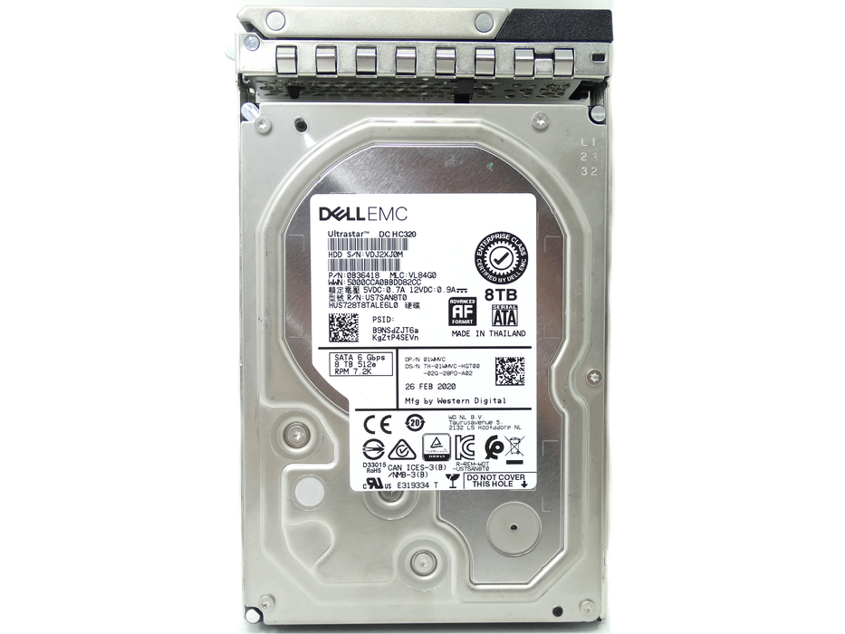 Dell 8TB 7200RPM Sata-6Gb/s 512e 3.5'' HDD Enterprise Hard Drive (0B36418)