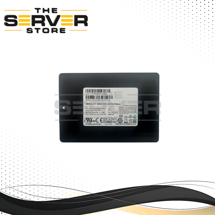 Samsung 240GB SATA 6G 2.5" SSD SM863a MZ7KM240HMHQ MZ7KM240HMHQ-00005
