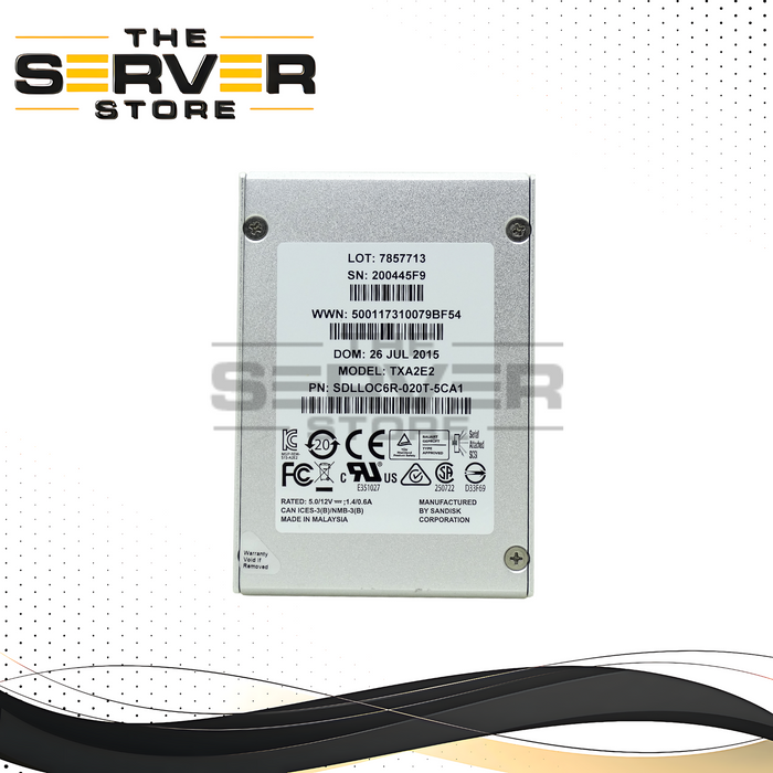 Sandisk 2TB Optimus TXA2E2 ECO eMLC Enterprise Grade 2.5" 6Gbps SAS SSD (SDLLOC6R020T5CA1)