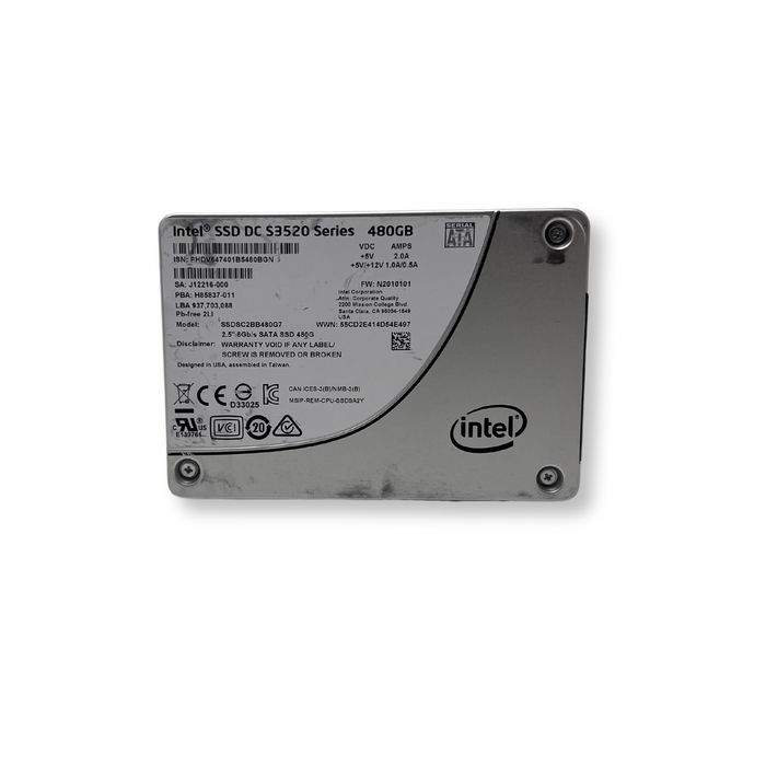 Intel DC S3520 480GB 6Gbps SATA 2.5" SSD (SSDSC2BB480G7)