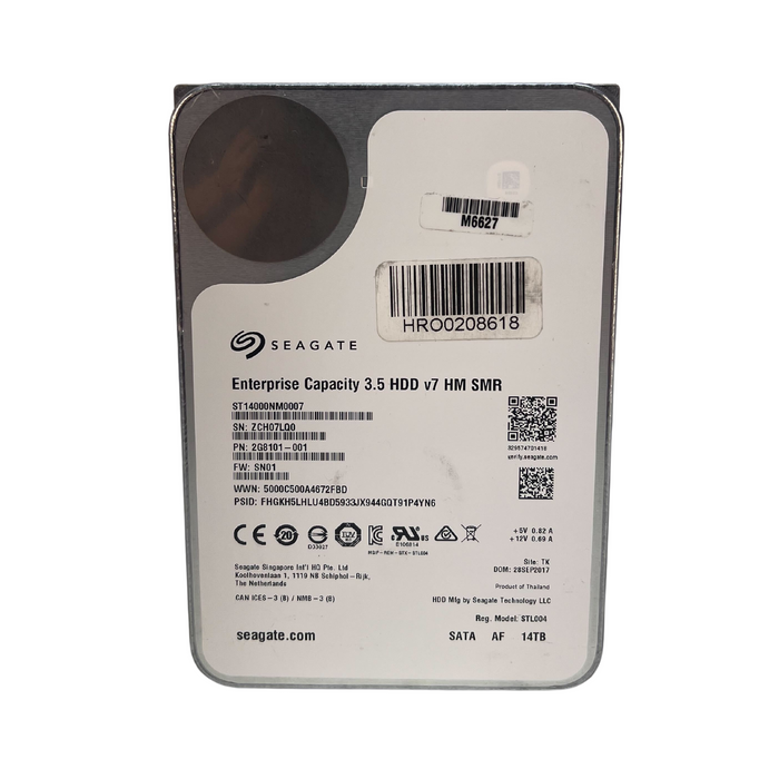 Seagate 14TB 7.2K SATA AF 3.5" v7 HM SMR Enterprise Hard Drive (ST14000NM0007)