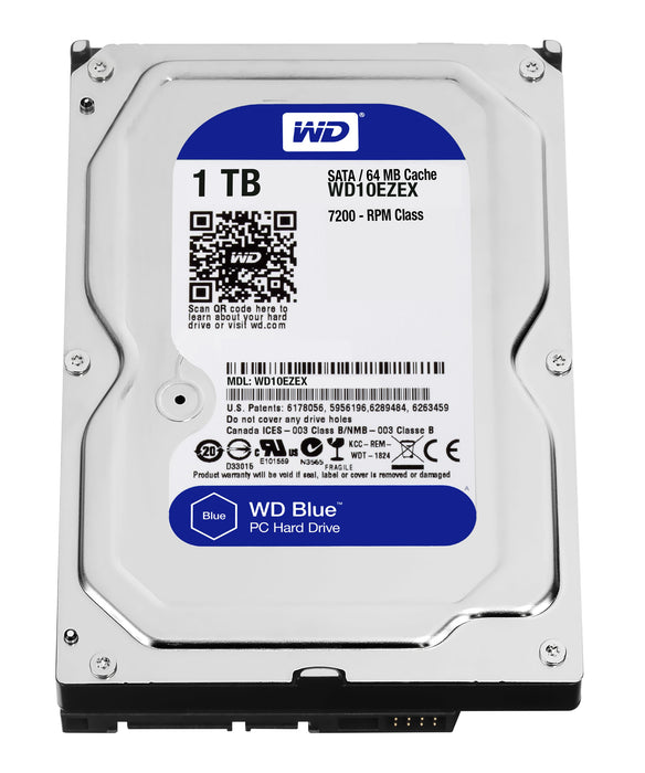 Western Digital Blue 1TB HD 7200RPM 3.5'' Internal PC Hard Drive (WD10EZEX)