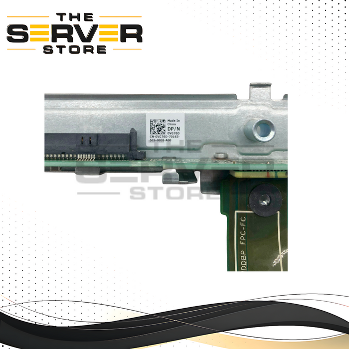 Dell PowerEdge FC630 2-Bay 2.5" SFF SAS Hard Drive Backplane with Ribbon Cable. P/N: 0VG76D, VG76D.