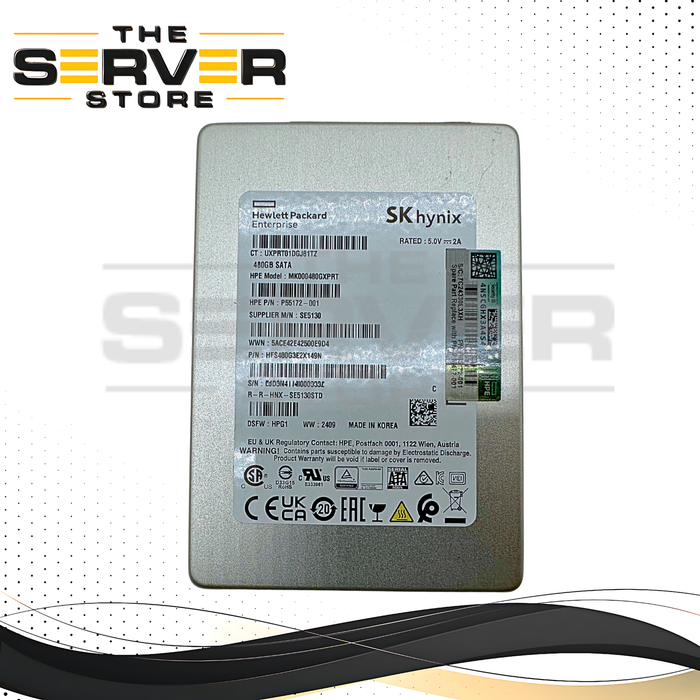 HPE 480GB SATA 6G MU SFF 2.5" MV SSD SK Hynix SE5130 Series P55172-001