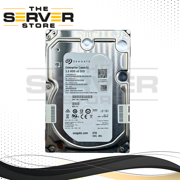 EMC 8TB SAS 12G 7.2K 3.5" 4Kn SED-FIPS HDD Capacity V5 ST8000NM0125 1YK212-037