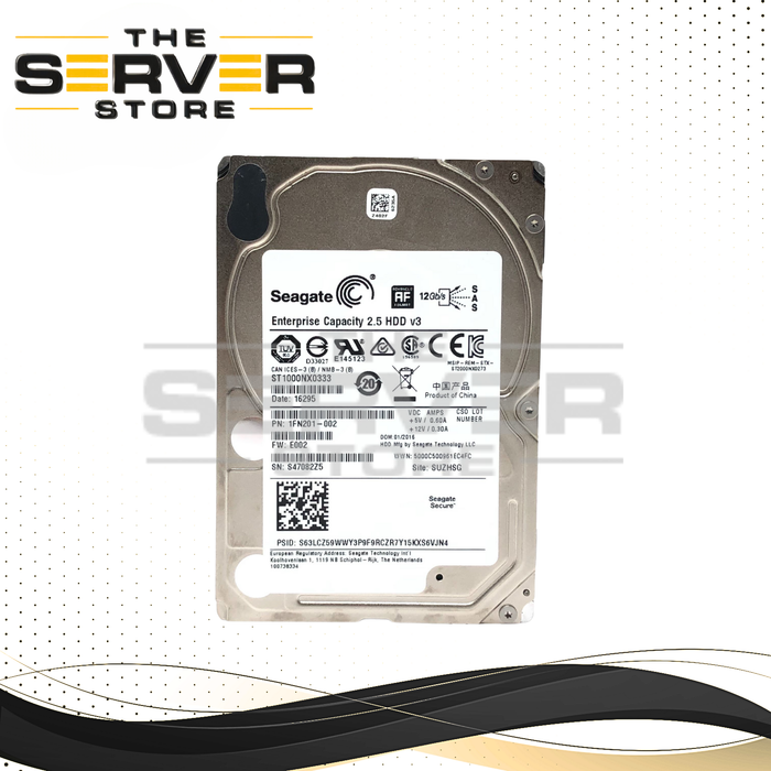 Seagate 1TB SAS 12G 7.2K SFF 2.5" HDD Enterprise Capacity 1FN201-002 ST1000NX0333