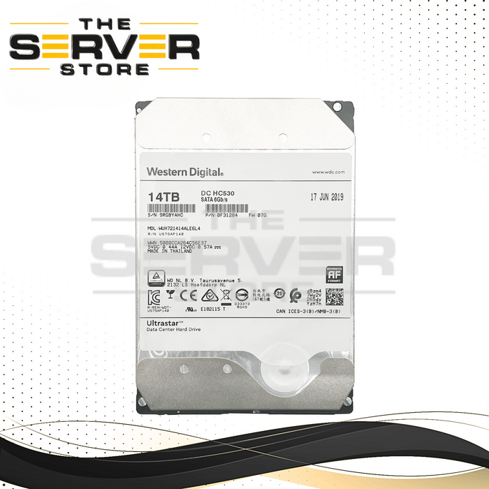 Western Digital 14TB SATA 6G 7.2K 3.5" HDD UltraStar 0F31284 WUH721414ALE6L4