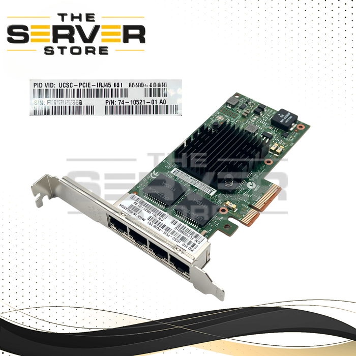 Cisco Gigabit Quad Port PCIe Network Card Adapter UCSC-PCIE-IRJ45 74-10521-01
