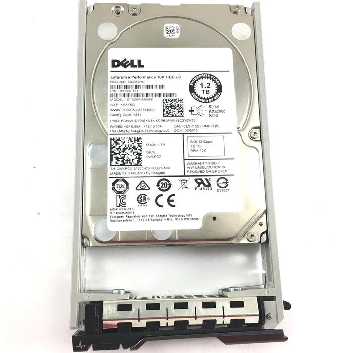 WXPCX Dell Enterprise 1.2TB 10K 12Gbps SAS 2.5'' HDD Hard Drive w/ Tray (WXPCX)