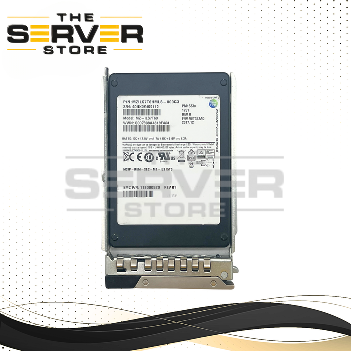 Samsung 7.68TB SAS 12G RI 2.5" 15mm SSD PM1633a MZ-ILS7T60 Series 118000520 for Dell PowerEdge Server (with Gen 15th Tray)