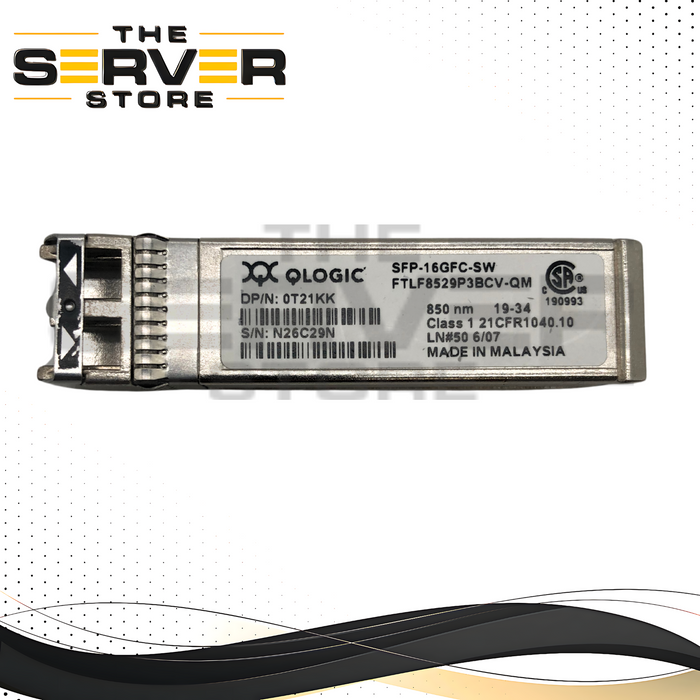 Dell Qlogic 16Gb/s SW Fibre Channel SFP+ Transceiver Module 0T21KK T21KK