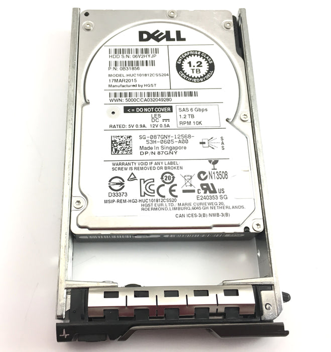 Dell Enterprise Class 1.2TB 10K 6Gbps SAS 2.5'' Hard Drive (087GNY)