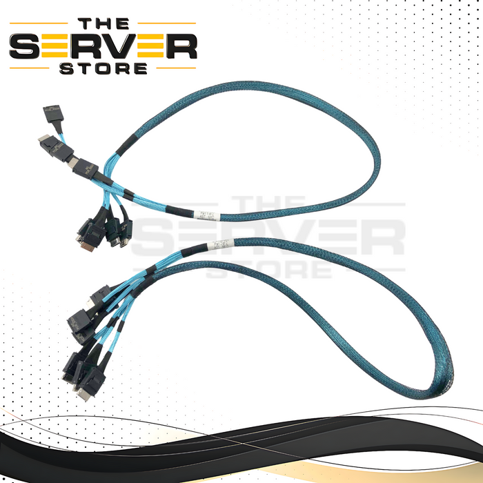 Intel Amphenol OCuLink (SFF-8611) AIC/HSBP Cable Kit - Part 1 & 2 - for 2U 8-Port NVMe SSD Configuration (Straight/Right Angle Connectors). P/N: J16190-002.