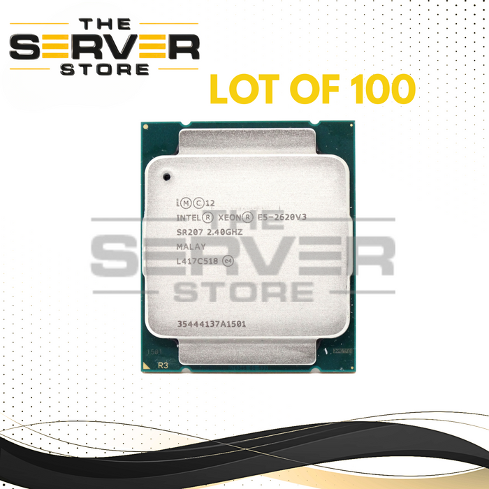 (LOT OF 100) Intel Xeon E5-2620v3 2.40GHz 6C 15MB 85W FCLGA2011-3 CPU CM8064401831400 SR207