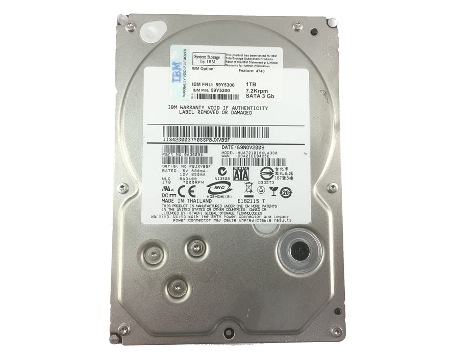 IBM 1TB 7.2K 3GBPS SATA 3.5'' HARD DRIVE (59Y5300)