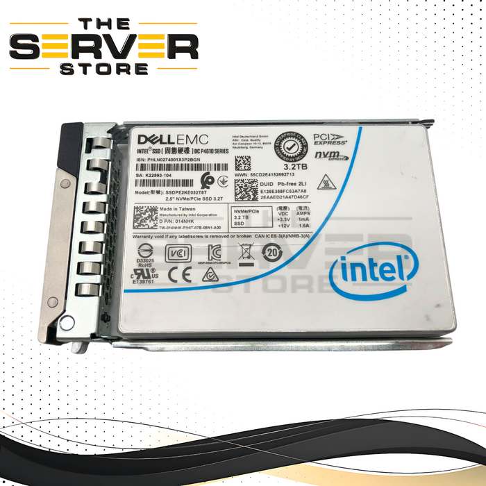 Dell 3.2TB NVMe U.2 SFF 2.5" x4 SSD Intel DC P4610 SSDPE2KE032T8T 014NHK 14NHK