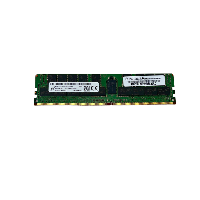 Micron 64GB 4DRX4 PC4-2666V DDR4 2666Mhz ECC REG LRDIMM Server Memory(MTA72ASS8G72LZ-2G6B2)