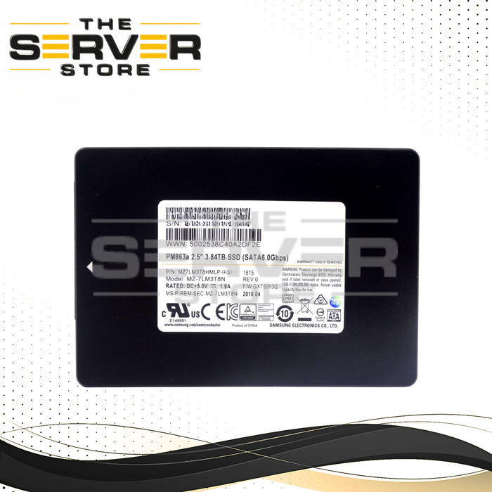 Samsung 3.84TB SATA 6G RI SFF 2.5" SSD PM863a MZ-7LM3T8N MMZ7LM3T8HMLP