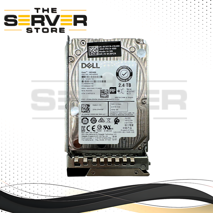 Dell 2.4TB SAS 12G 10K 2.5" HDD Seagate Exos 10E2400 ST2400MM0159 0RWR8F RWR8F-DELL-G15-KIT (Dell PowerEdge Gen 15 Tray Included)