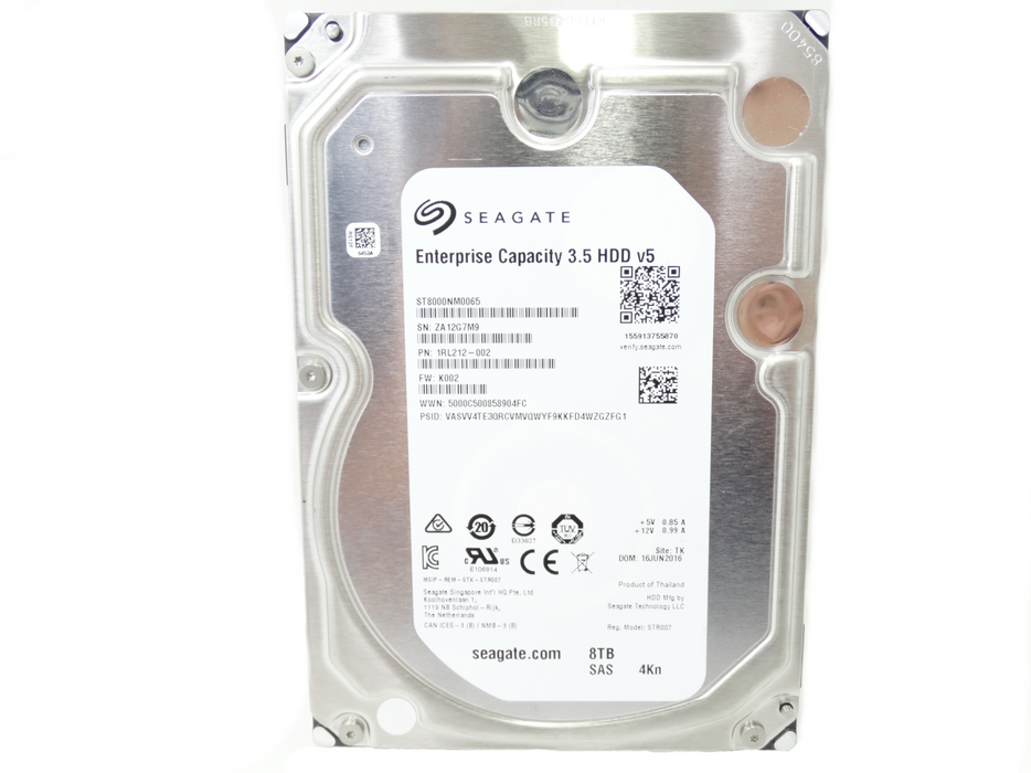 Seagate Enterprise 8TB 7200RPM 12GB/s SAS 3.5'' HDD Hard Drive (1RL212-002)