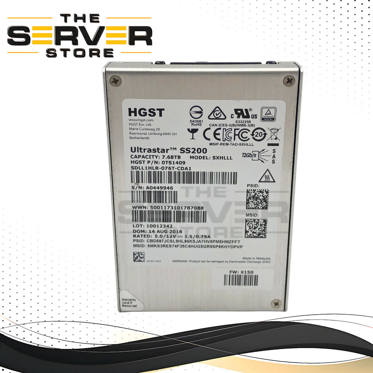 HGST Ultrastar SS200 7.68TB SAS 12Gb/s 2.5