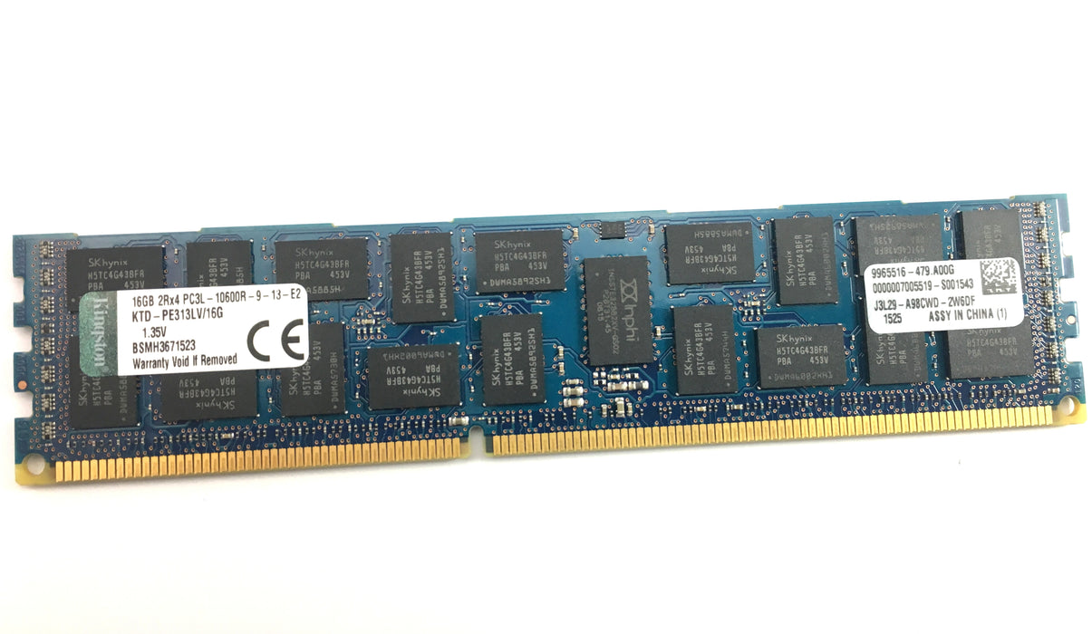 Kingston 16GB 2Rx4 PC3L-10600R DDR3 1333MHz ECC REGD Memory (KTD-PE313LV/16G)