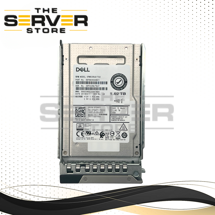 Dell 1.92TB 12G SAS RI SFF 2.5" SSD Kioxia PM5-R KPM5XRUG1T92 0TDNP7 TDNP7