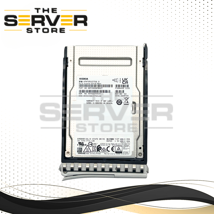 Kioxia 7.68TB SAS 24G RI SFF 2.5" 15mm SIE SSD PM7-R Series KPM7XRUG7T68 For Cisco UCS Server (Cisco UCS Tray Included)