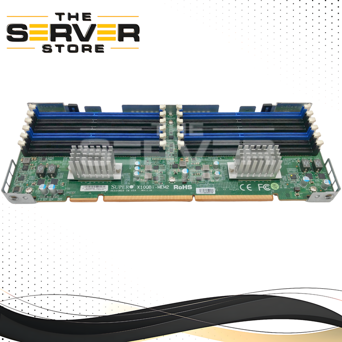 Supermicro X10QBi-MEM2 Memory Expansion Board. Featuring 12x DDR4 DIMM Slots. Designed for Supermicro X10QBi Motherboards. P/N: X10QBi-MEM2.