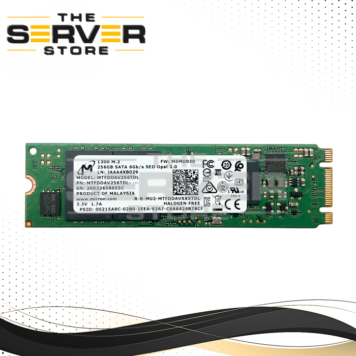 (95-91% Health) Micron 256GB SATA 6G 2280 M.2 SED SSD 1300 Series MTFDDAV256TDL