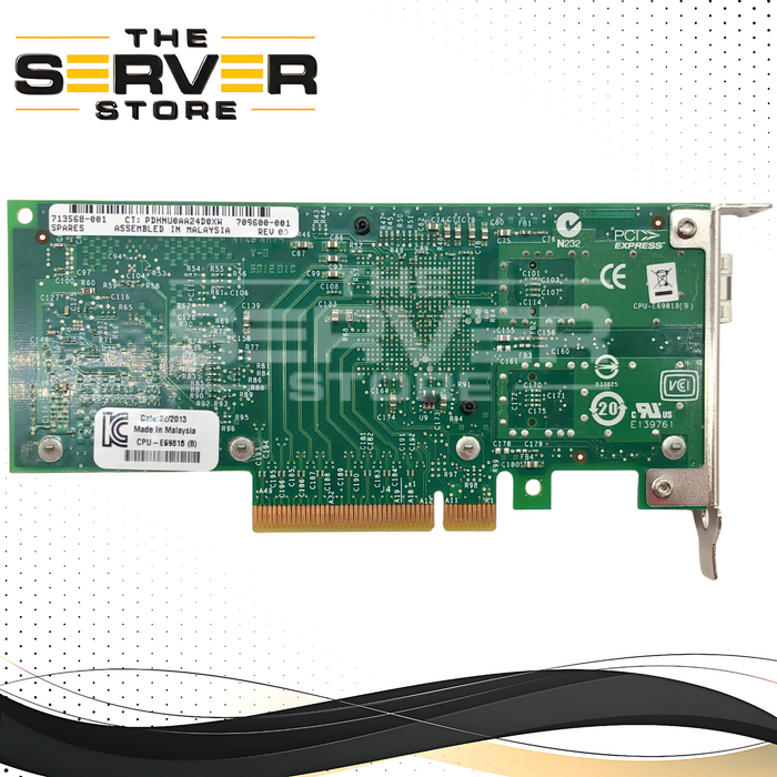 HPE Intel X520-SR1 1-Port 10 Gigabit per second (10Gb/s) SFP+ Single Port PCI-E 2.0 x8 Network Adapter with  713568-001.