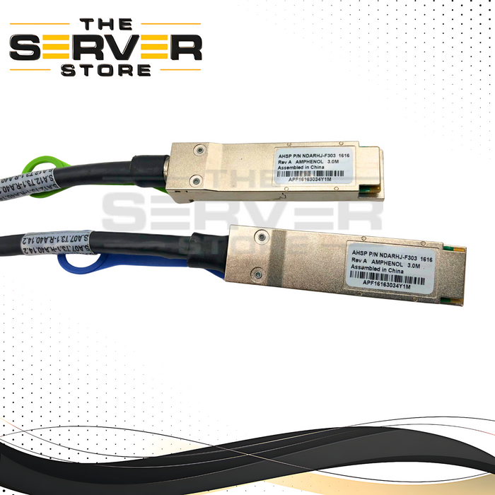 Amphenol 3M 100G QSFP28 to 2x 50G QSFP28 Passive DAC Breakout Cable NDARHJ-F303