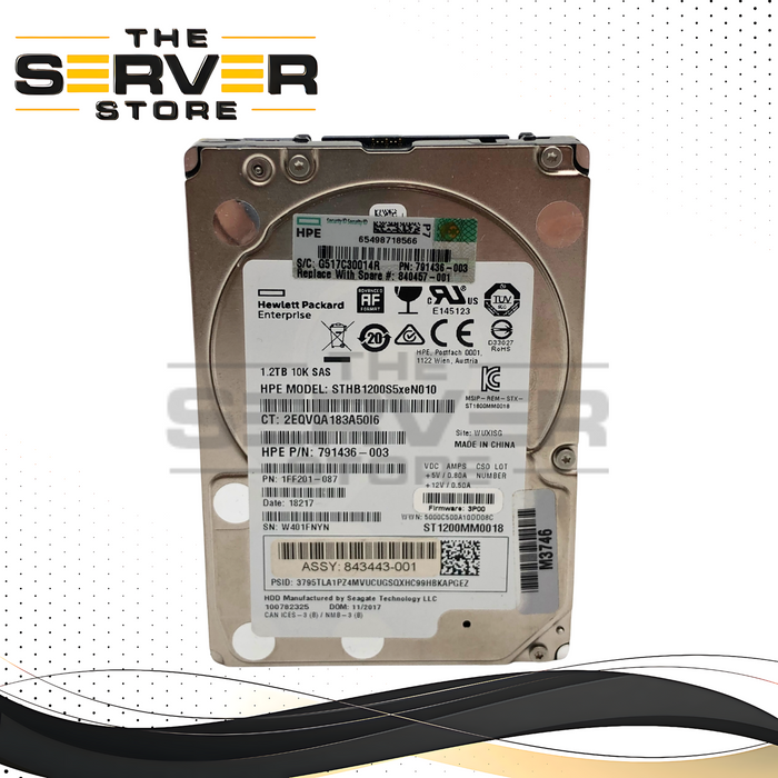 HP Seagate 1.2TB 10K 6Gb/s SAS SFF 2.5" HDD ST1200MM0018 791436-003 840457-001