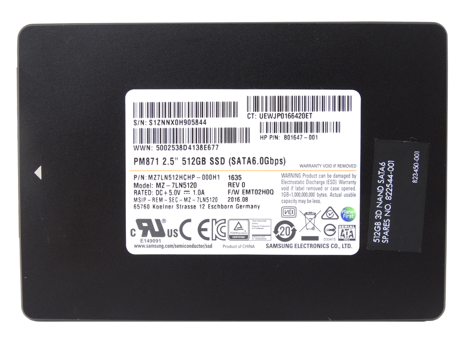 HP 512GB TLC SATA 6Gbps 2.5'' SSD Solid State Drive (MZ7LN512HCHP)