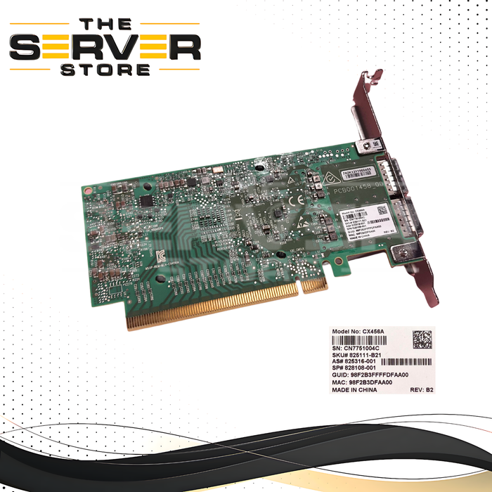 HPE InfiniBand EDR/Ethernet 100Gb 2-Port QSFP28 Adapter 825111-B21 828108-001