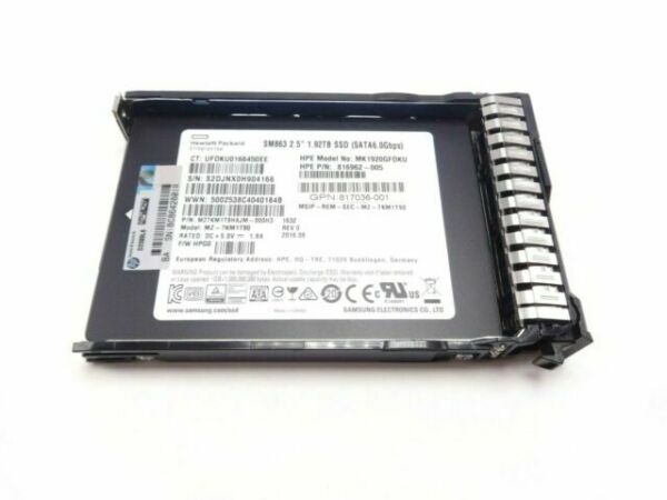 Samsung SM863 1.92TB SATA 6Gbps 2.5'' Enterprise SSD (MZ-7KM1T90)