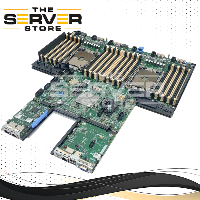 Dell PowerEdge R750 Server Motherboard. Dual LGA4189 Sockets for Intel Xeon Scalable Gen3 Processors. 32x DDR4 DIMM Slots. P/N: 06V45N, 6V45N.