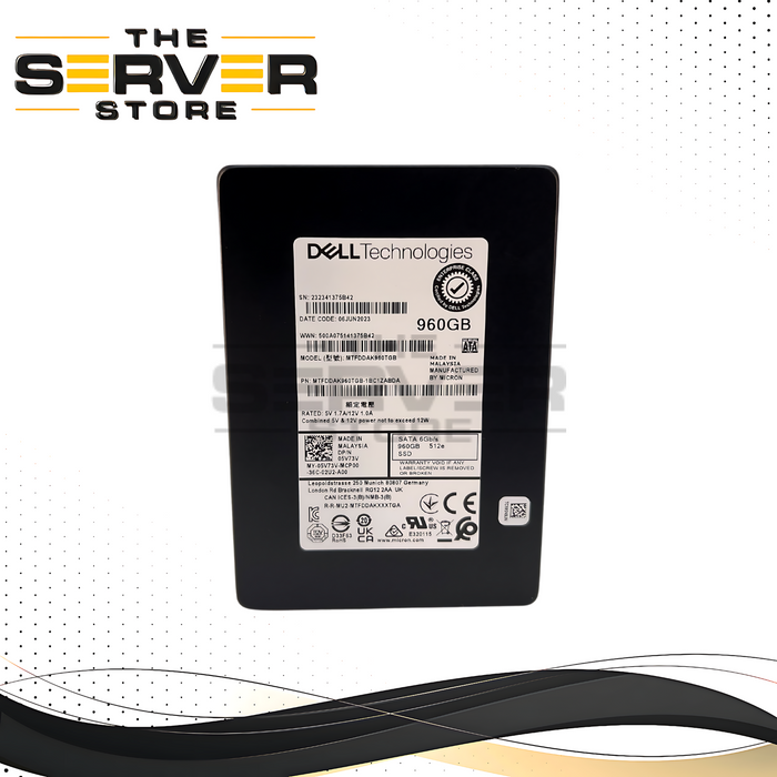 Dell 960GB SATA 6Gbps 2.5" SSD 512e Solid State Drive (5V73V)