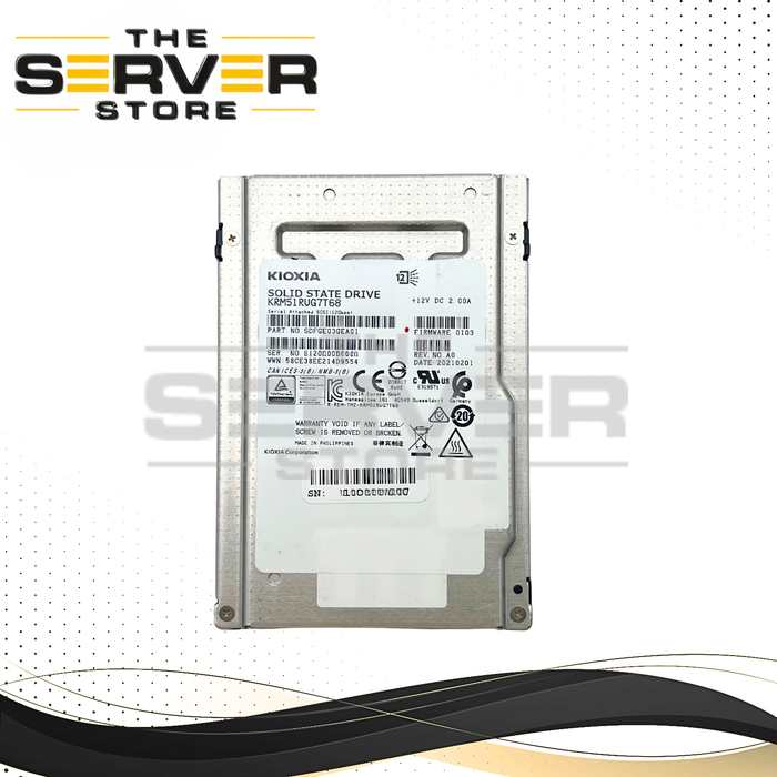 Kioxia 7.68TB SAS 12G RI SFF 2.5" SED 15mm SSD RM5-R Series KRM51RUG7T68